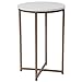 Flash Furniture Hampstead Collection End Table - Modern White Finish End Table - Crisscross Brushed Gold Frame