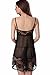 Sexy Lingerie,LOVEDATE Women's Sexy Lace Semi-Sheer Strap Babydoll Nightdress PJ Sleepwear(Medium, Black-2)