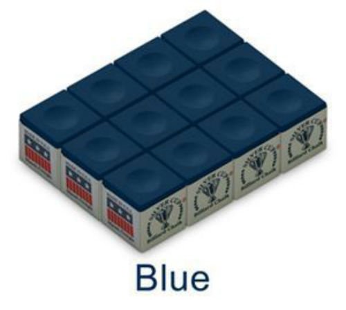 Silver Cup Chalk, Electric Blue, 12-Piece Box