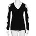Franterd Autumn Winter Sweatshirt, Long Sleeve Pullovers Blouse Tops (Small, Black)