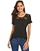 SUNAELIA Women T-Shirts Cotton Tee Basic Short Sleeve Loose Casual Shirt Fitting Tunic Tops