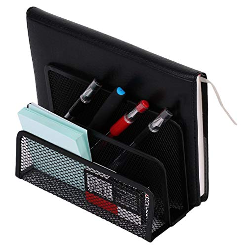 Smartlove1P Practical Mesh Metal Letter Sorter Mail Document File Tray Desk Office File Organizer Storage Holder Black
