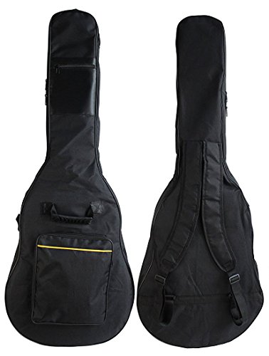 image for YMC 41 Inch Waterproof Dual Adjustable Shoulder Strap Acoustic Guitar 