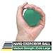 THERABAND Hand Exerciser, Ball For Hand, Wrist, Finger, Forearm, Grip Strengthening & Therapy, Squeeze Ball to Increase Hand Flexibility & Relieve Joint Pain, Green, Medium