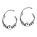 AeraVida Twist Bali Bead 14mm Hoop .925 Silver Earrings | Minimalist Sterling Silver Hoop Earrings | Casual Earrings for Women | Hoop Earrings Set | Gift for Daughter