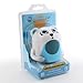 GOgroove Mini Cute Animal Battery Powered Portable Wired Speaker (Polar Bear) with LED Night Light Speaker for Kids - Passive Subwoofer, Built-in 3.5mm AUX Cable - Plug into Tablets, Phones, More