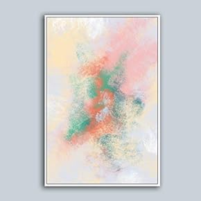 Framed Canvas Home Artwork Decoration Abstract Color Canvas Wall Art for Living Room, Bedroom - 16x24 inches