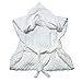 Lucear Muslin Cotton White Baby Bath Towels with Hood and Waistband Also for Baby Blanket
