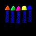 Moon Glow - Blacklight Neon UV Lipstick 0.16oz Intense Set of 5 colors – Glows brightly under Blacklights/UV Lighting!