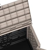 Duramax StoreAway 850L Plastic Garden Shed Outdoor Wheelie Bin Store Taupe view 11