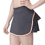 Fila Women's Flirt Back Skorts, Ebony, Furo Coral, S