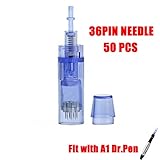 Miss Ammy 36Pin Blue Bayonet Coupling Tips For Ultima A1 Dr.Pen Skin CARE Therapy,For Permanent Makeup Tattoo Pen(50pcs 36Pin Blue)