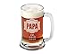16 Oz Beer Stein for Dad Fathers Day Engraved Glass Beer Mug Stein Personalized Est Kids Birth Dates Etched Daddy Father Grandpa