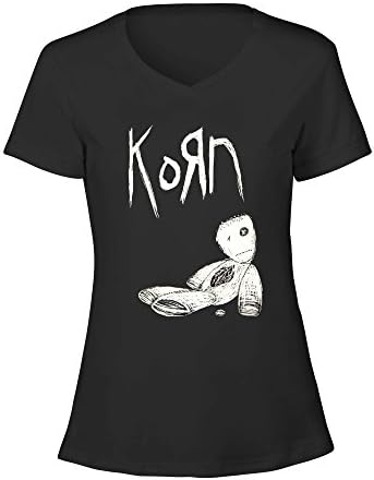 Ninoo New metal Band Korn 2016 Tour Logo Fashion Design V-Neck Tee shirt for Women
