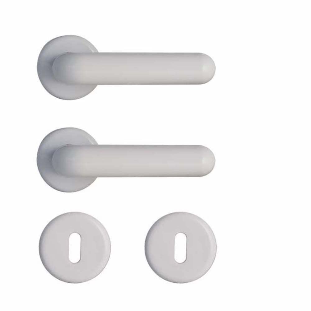 bricoleva.it Internal Door Handles Available in Multiple Variants Sold in Pair - Round Door Handle (Round, White)