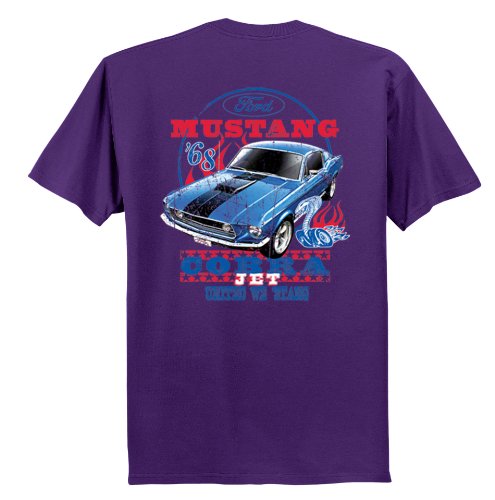 Ford Mustang T-shirt Cobra Jet '68 United We 'Stang-purple-xxxl