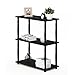 Furinno Turn-N-Tube 3-Tier Compact Multipurpose Shelf Display Rack with Classic Tube, Espresso/Black
