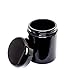 ultravioLeaf 250 ml (8.5 fl oz) Tall Black Ultraviolet Glass Herb Storage Jar - Airtight Stash Container