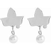 Stainless Steel Sorority Paraphernalia Gift Pearl ALPHA Earrings Greek Sisterhood Graduation Soror Jewelry For Women