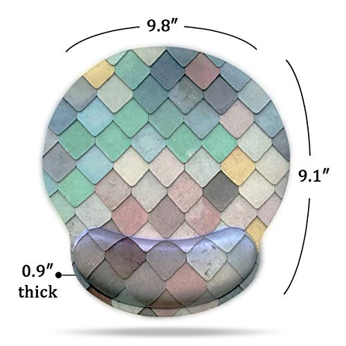 Ergonomic Mouse Pad with Wrist Support,Dooke Cute Wrist Pad with Non-Slip Rubber Base for Computer, Laptop, Home Office Gaming, Working, Easy Typing & Pain Relief