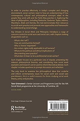 Key Debates In Social Work And Philosophy Tom Grimwood - 