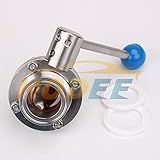 Sanitary Tri Clamp Butterfly Valve, 1-1/2