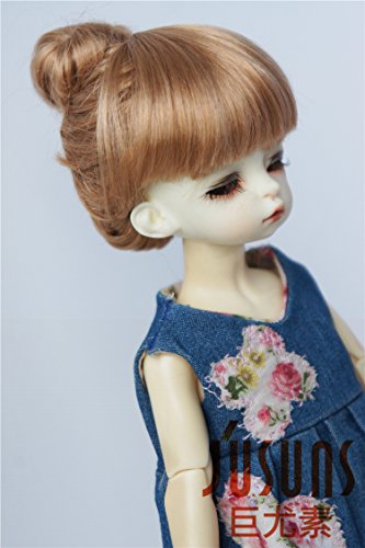 Jusuns JD049 6-7'' 16-18CM Golden Blond Roll Cake Up Style Doll Wigs 1/6 YOSD Synthetic Mohair BJD Doll Hair