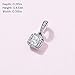Pandora Jewelry Square Sparkle Halo Cubic Zirconia Necklace in Sterling Silver