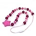 Sensory Chew Necklace for Kids Adults, Silicone Star Chewy Jewelry for Girls with Autism ADHD SPD, Oral Motor Baby Nursing Chewing Beads Necklace Reduce Teething Biting Fidgeting (Purple Star)