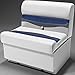 DeckMate Classic 28" Pontoon Boat Seats (Gray/Blue/Charcoal)