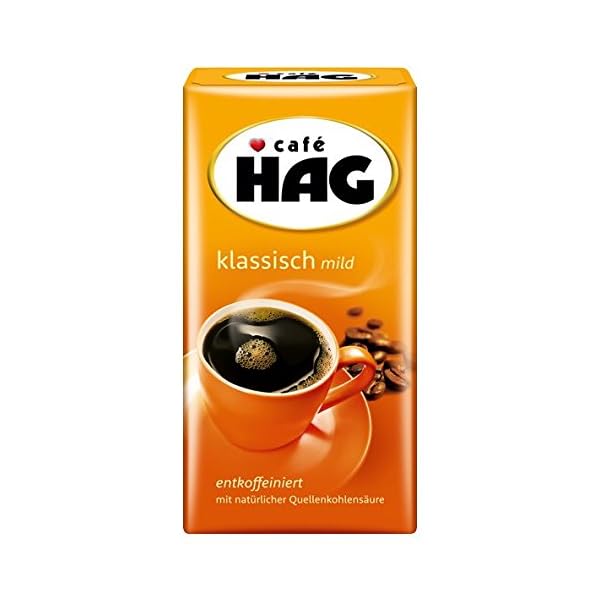 Cafe HAG, Kaffee Klassisch Mild 12x 500g (6000g) Filterkaffee - Röst Cafe entkoffeiiert