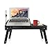 Multi-Functional Laptop Table Stand with Internal Cooling Fan and Built-in LED Light, Black