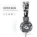Yomuse C89 Kids Headphones, Wired Headphone with Microphone, On Ear Headphone with Adjustable, Foldable Headphones for School Travel Children Girls Boys Adults (Camo Grey)