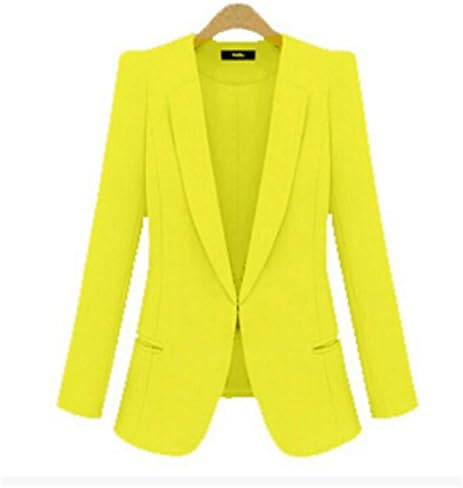 Michael Palmer Yellow Blazer Plus Size 4XL Formal Jacket Women's White Blazer Rose Blue Suit Office