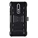 Eaglecell - Compatible with Nokia 3.1 Plus (Cricket Wireless) - Hybrid Case w/Stand/Belt Clip Holster - CV1 Black