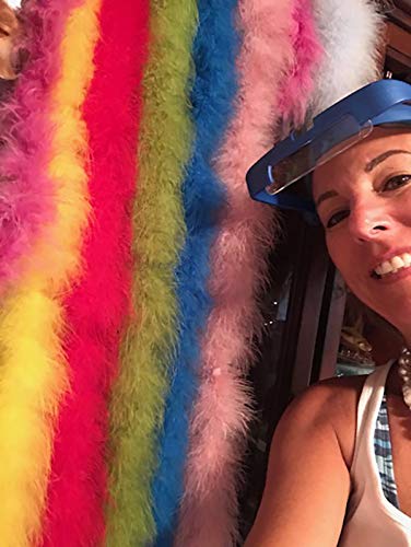 Rainbow Marabou Feather Puff Bag