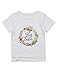 Kidlove Girl's Kid White Short Sleeve Round Collar Casual T Shirts (2 Years)