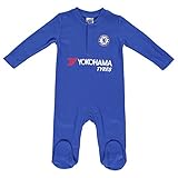 Chelsea FC Official Football Crest Baby Bodysuit (9-12 Months) (Blue)