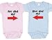 He Did It - She Did It, Twin Boy/Girl Gift Set (Includes 2 Bodysuits)