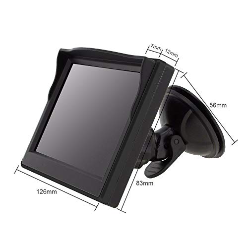 Draadloze Voertuig Backup Camera System,5 Inch Display Kleur Monitor +7 LEDs Waterdichte Nacht Vison Omkeren… - Afbeelding 5