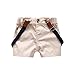 Baby Boys Short Sleeve Gentleman Outfits Suits, Infant Blue Shirt+Bib Pants+Tie Overalls Clothing Set