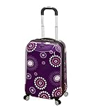 Rockland Luggage 20 Inch Polycarbonate Carry On Luggage, Purple Pearl, One Size