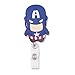 Finex Superheroes Captain America Spiderman Batman Superman Set of 4 Retractable Badge Holder ID Badge Reel Clip On Card Holders