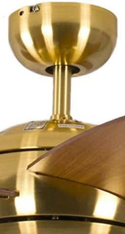 Ceiling Fan Melton Brass 52 inch with Light and Remote Control Blades Honey Maple, Honey/Maple, 132 cm - Image 3