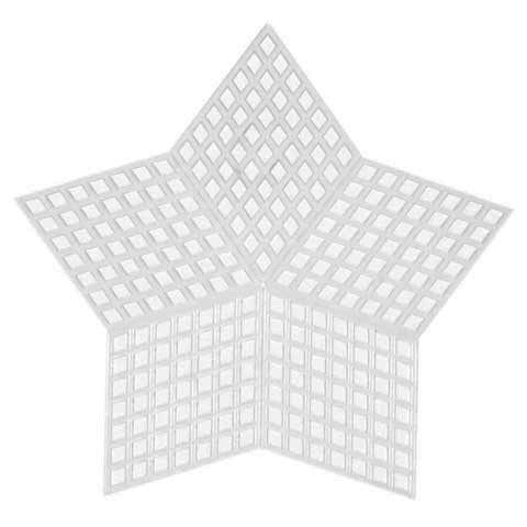 Twenty (20) Plastic Plastic Canvas Stars Shapes Clear White - 3-1/4 Inches - 20 Pack Perfect for Arts and Crafts Set of 20