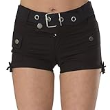 Classic Designs Juniors Stretch Poplin Web Belt Cargo Shorts (S-3X)