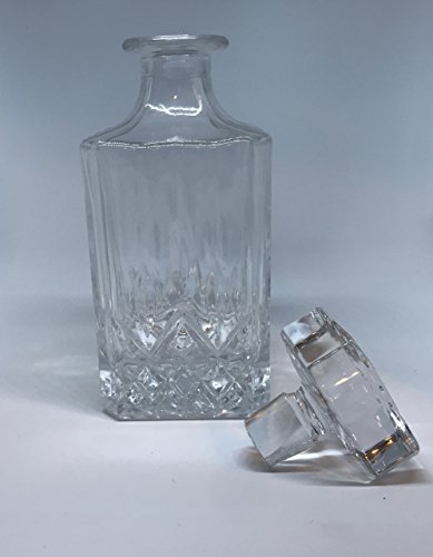 Whiskey Decanter Set - Perfect for Whiskey, Wine, or Liquor - Includes a (Lead-Free) 700 Milliliter Decanter with 4 Matching Glasses