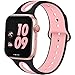 EXCHAR Sport Bands Compatible with Apple Watch Band 38mm 40mm Breathable Soft Silicone Strap Replacement Band for iWatch Series 4/3/2/1 for Women and Men S/M Black Pink