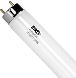 EiKO 15523 Model F15T8/WW Linear Fluorescent Tube, 15 Watts, Medium Bipin G13 Base, T-8 Bulb, 18.0"/457mm MOL, 1.0"/26mm MOD, 2.75 miligram Mercury Content, 845 Approx Initial Lumens, Pack of 1