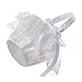 Wedding Flower Girl Basket lace Ribbon jewels Decor Sweet Romantic Basket Ivory for Elegant Wedding Ceremony by Eamall
